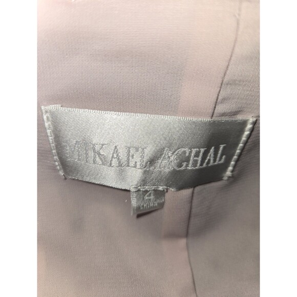 MIKAEL AGHAL Lilac Plaid Mesh Yoke Sheath Dress Womens Size 4 NEW - Picture 4 of 7